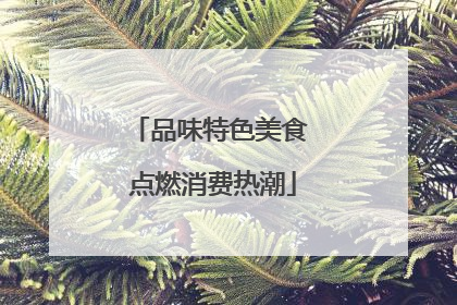 品味特色美食 点燃消费热潮