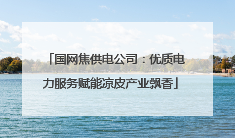 国网焦供电公司：优质电力服务赋能凉皮产业飘香
