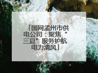 国网孟州市供电公司：聚焦“三夏”服务护航电力清风
