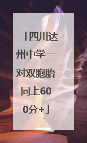 四川达州中学一对双胞胎同上600分+