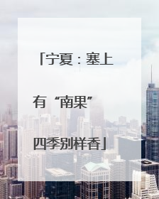 宁夏：塞上有“南果” 四季别样香