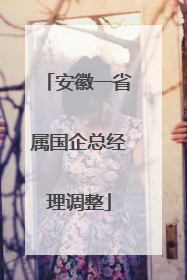 安徽一省属国企总经理调整