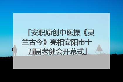 安职原创中医操《灵兰古今》亮相安阳市十五届老健会开幕式