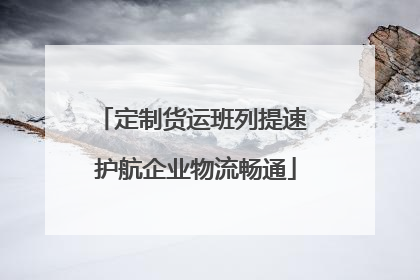 定制货运班列提速 护航企业物流畅通