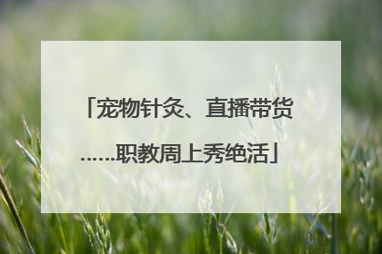 宠物针灸、直播带货……职教周上秀绝活