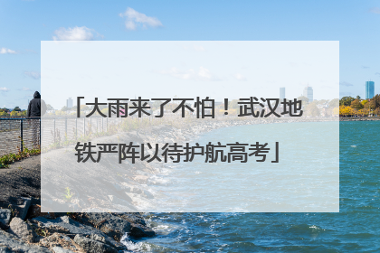 大雨来了不怕！武汉地铁严阵以待护航高考