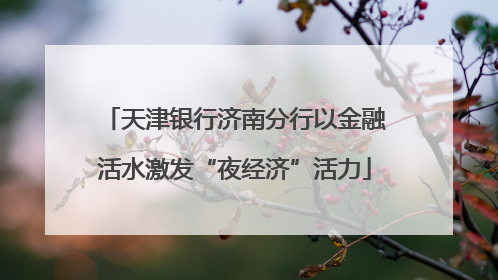 天津银行济南分行以金融活水激发“夜经济”活力