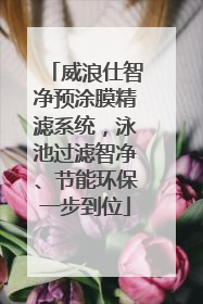 威浪仕智净预涂膜精滤系统，泳池过滤智净、节能环保一步到位
