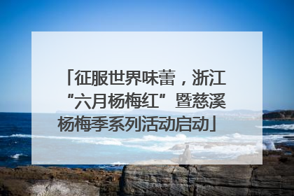 征服世界味蕾，浙江“六月杨梅红”暨慈溪杨梅季系列活动启动