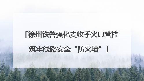 徐州铁警强化麦收季火患管控 筑牢线路安全“防火墙”