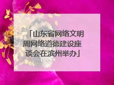 山东省网络文明周网络道德建设座谈会在滨州举办