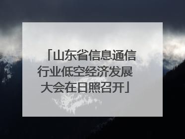 山东省信息通信行业低空经济发展大会在日照召开