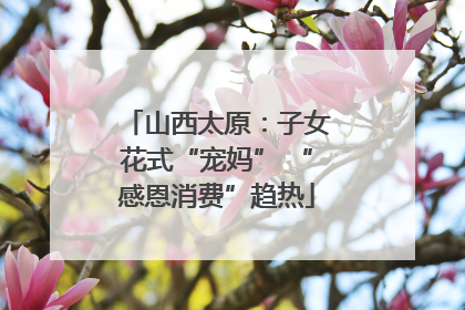 山西太原：子女花式“宠妈” “感恩消费”趋热
