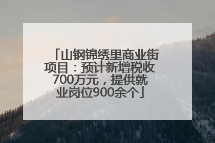山钢锦绣里商业街项目：预计新增税收700万元，提供就业岗位900余个