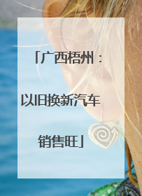 广西梧州：以旧换新汽车销售旺