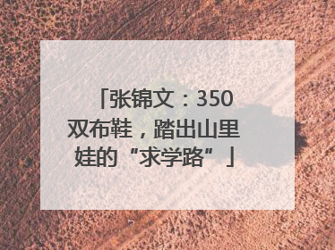 张锦文：350双布鞋，踏出山里娃的“求学路”