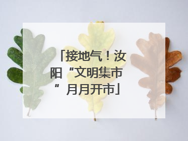 接地气！汝阳“文明集市”月月开市