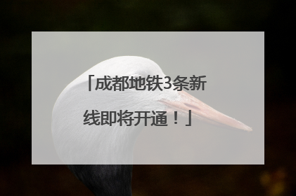 成都地铁3条新线即将开通！
