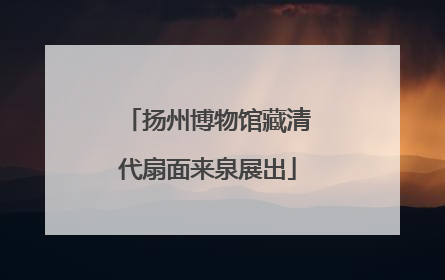 扬州博物馆藏清代扇面来泉展出