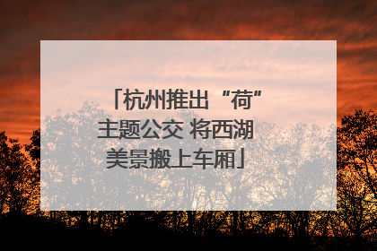 杭州推出“荷”主题公交 将西湖美景搬上车厢