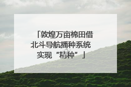 敦煌万亩棉田借北斗导航播种系统实现“精种”