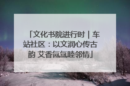 文化书院进行时｜车站社区：以文润心传古韵 艾香氤氲睦邻情
