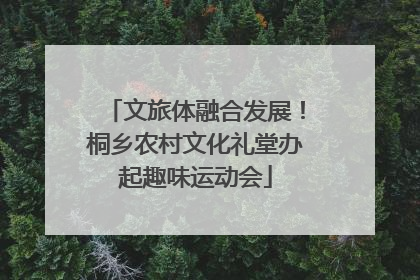 文旅体融合发展！桐乡农村文化礼堂办起趣味运动会