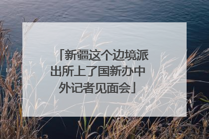 新疆这个边境派出所上了国新办中外记者见面会