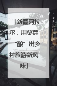 新疆阿拉尔：用桑葚“酿”出乡村旅游新风味