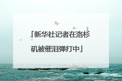 新华社记者在洛杉矶被催泪弹打中