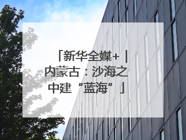 新华全媒+｜内蒙古：沙海之中建“蓝海”