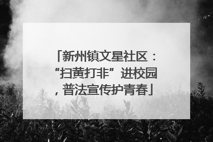 新州镇文星社区：“扫黄打非”进校园，普法宣传护青春