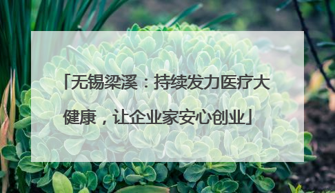 无锡梁溪：持续发力医疗大健康，让企业家安心创业