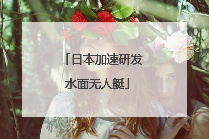 日本加速研发水面无人艇