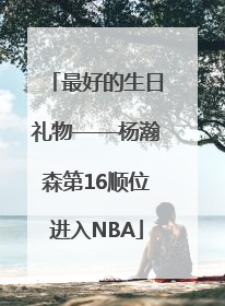 最好的生日礼物——杨瀚森第16顺位进入NBA