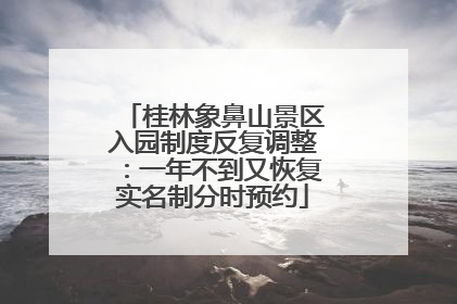 桂林象鼻山景区入园制度反复调整：一年不到又恢复实名制分时预约