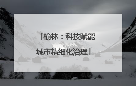 榆林：科技赋能城市精细化治理