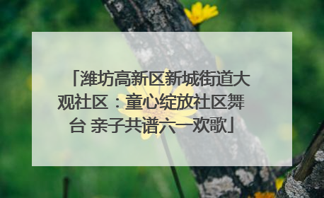 潍坊高新区新城街道大观社区：童心绽放社区舞台 亲子共谱六一欢歌
