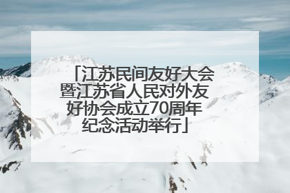 江苏民间友好大会暨江苏省人民对外友好协会成立70周年纪念活动举行
