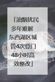 油烟扰民多年难解 东西湖区城管4次登门48小时高效整改