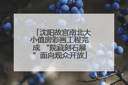 沈阳故宫南北大小值房彩画工程完成 “院藏刻石展”面向观众开放