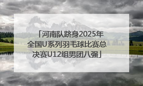 河南队跻身2025年全国U系列羽毛球比赛总决赛U12组男团八强
