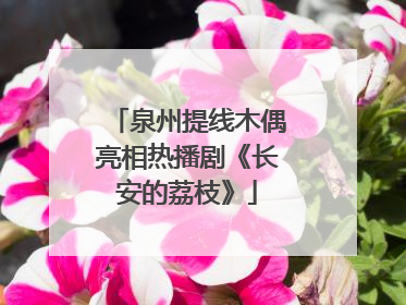 泉州提线木偶亮相热播剧《长安的荔枝》