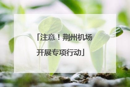 注意！荆州机场开展专项行动