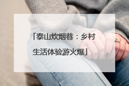 泰山炊烟巷：乡村生活体验游火爆
