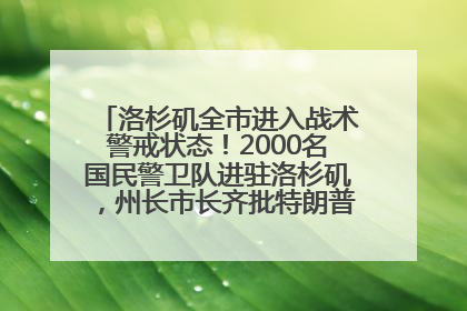 洛杉矶全市进入战术警戒状态！2000名国民警卫队进驻洛杉矶，州长市长齐批特朗普“制造混乱”