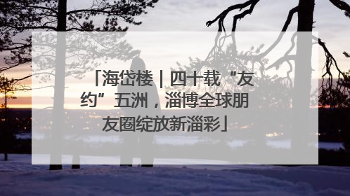 海岱楼｜四十载“友约”五洲，淄博全球朋友圈绽放新淄彩