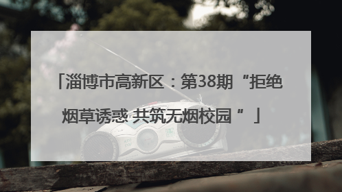 淄博市高新区：第38期“拒绝烟草诱惑 共筑无烟校园 ”