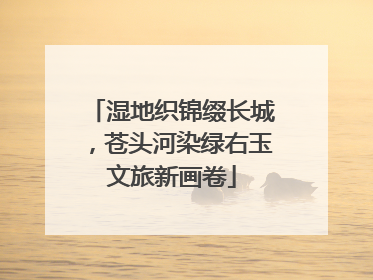 湿地织锦缀长城，苍头河染绿右玉文旅新画卷