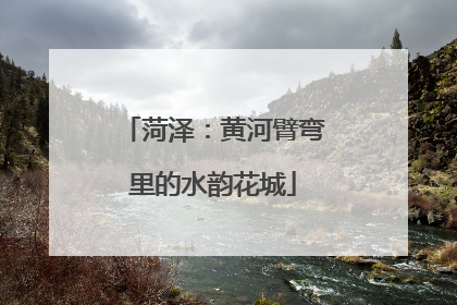 菏泽：黄河臂弯里的水韵花城